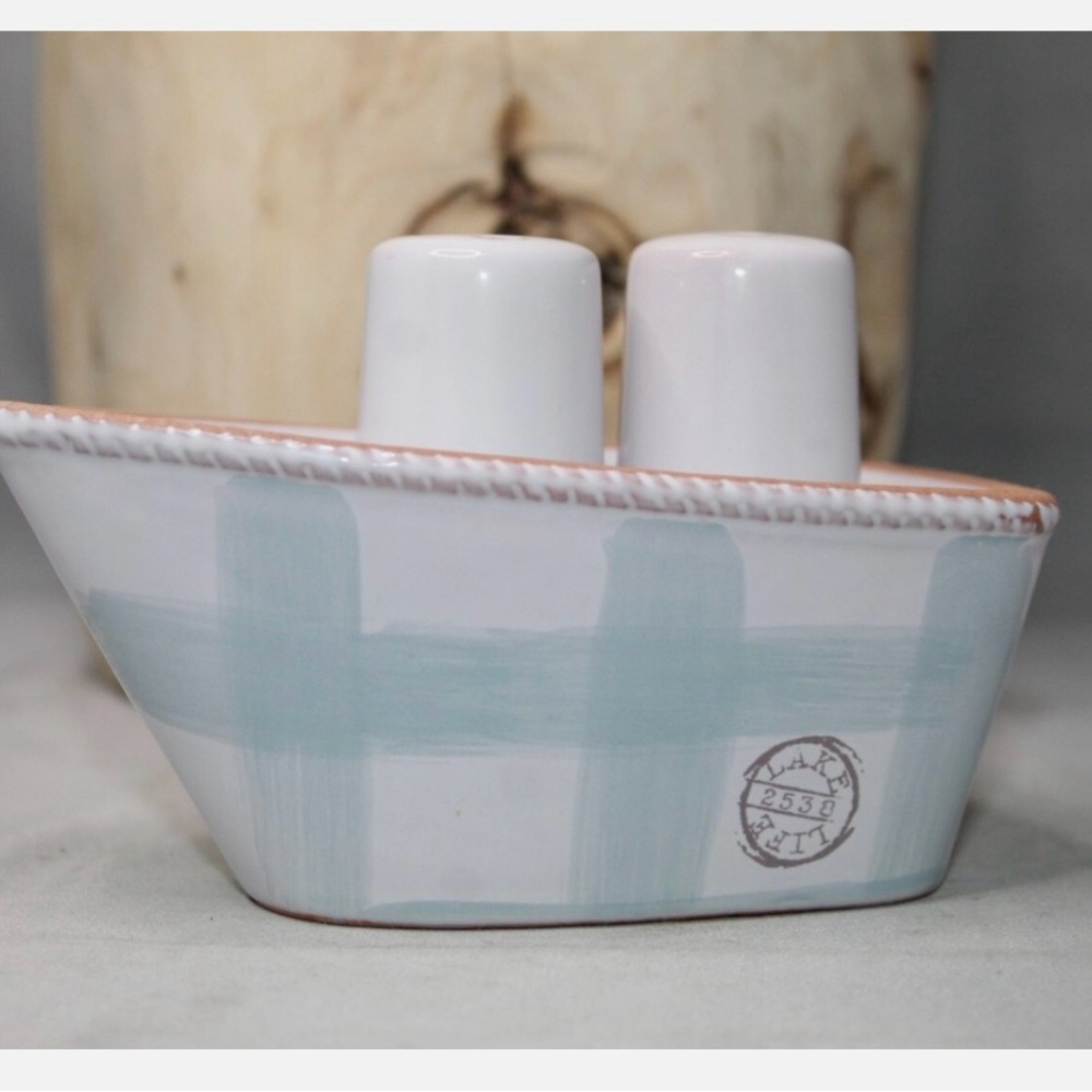 Mud Pie Ceramic Salt and Pepper Shakers - 2 sets